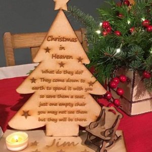 Christmas in Heaven Tree and Chair Personalised