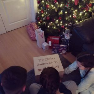 Christmas Eve Box Santa Sleigh and Reindeer Box