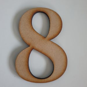 Number 8 (8cm) Pack of 5