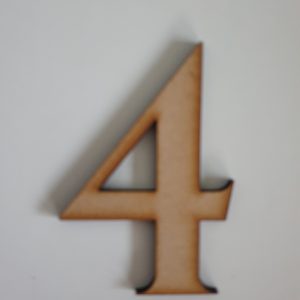 Number 4 (8cm)Pack of 5