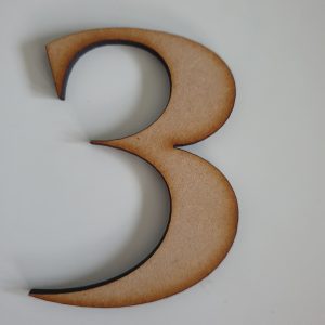 Number 3 (8cm) Pack of 5