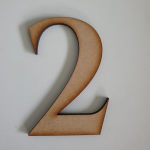 Number 2 (8cm) Pack of 5