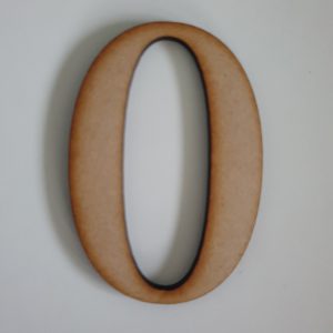 Number 0 (8cm) Pack of 5