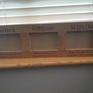 Personalised Triple Oak Frame