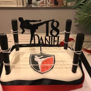 Kickboxing cake topper