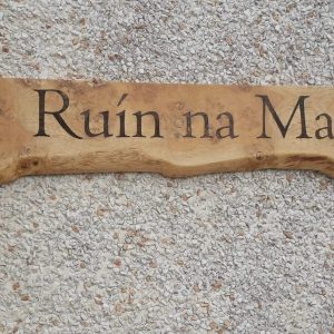 Outdoor Oak Sign