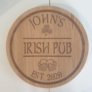 Round Personalised pub sign