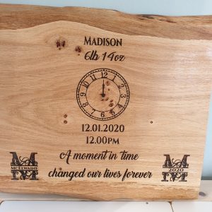 Time Clock Single Oak