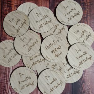 Wooden Baby milestone discs