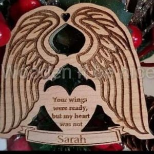 Personalised Your wings were ready decoration angel decoration