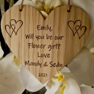 Will you be my ....Bridesmaid, Flowergirl, Godmother  Personalised Sign