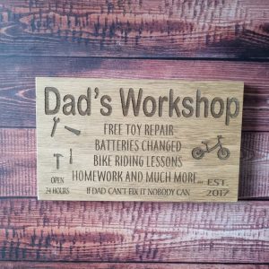 Personalised Dads Sign 18mm Wood