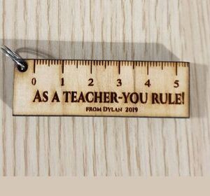 Ruler Teacher Keyring