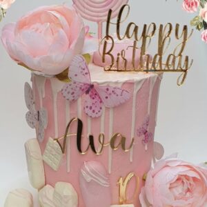 Happy Birthday topper and Name Charm