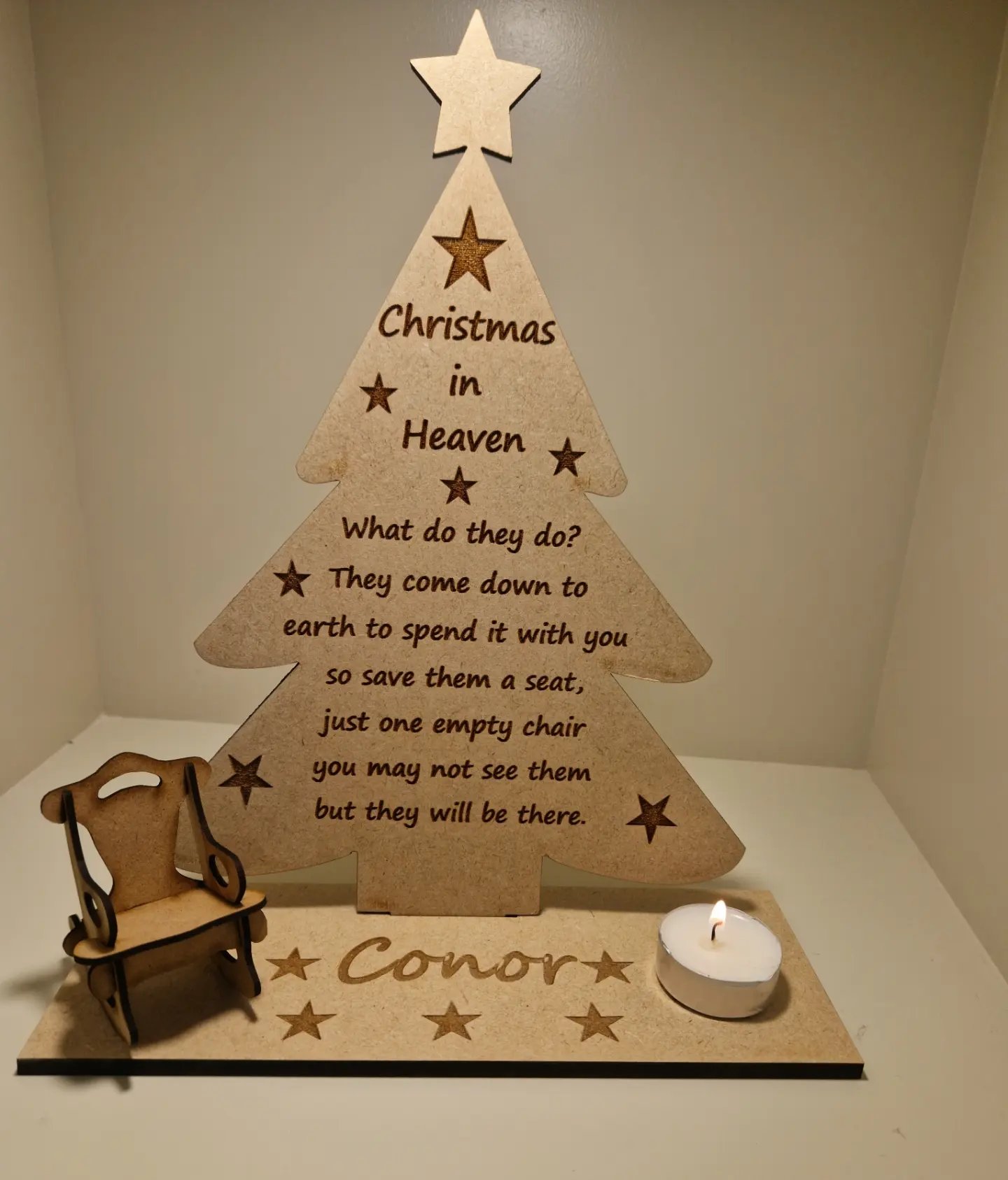 Christmas in Heaven Tree and Chair Personalised - Image 6