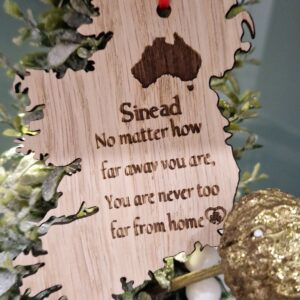 Ireland far away decoration personalised with name and country