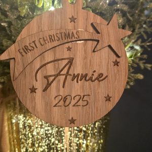 Baby's First Christmas with shooting star