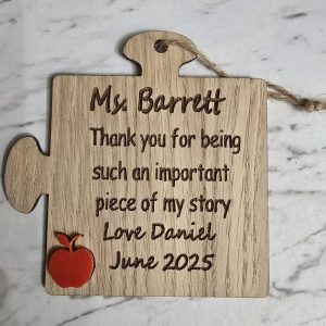 Teacher Jigsaw piece personalised